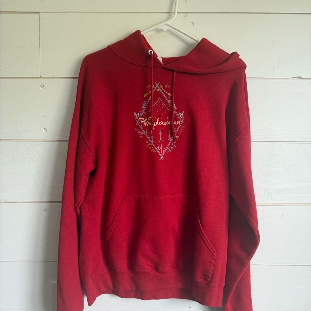 Jerzees Red Adventure Graphic Sweater